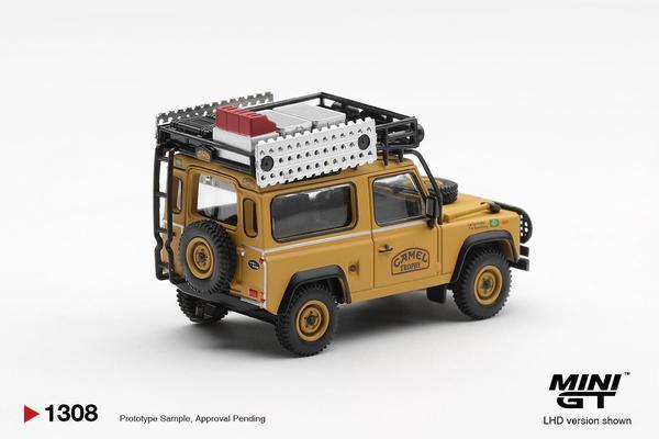 The Rear of the Land Rover Defender 90 1/64 Diecast Car by Mini GT