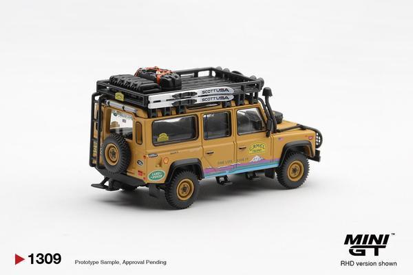 The Rear of the Land Rover Defender 110 1/64 Diecast Car by Mini GT
