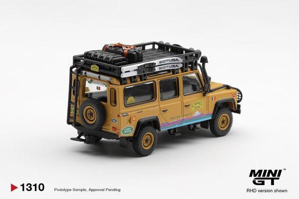 The Rear of the Land Rover Defender 110 1/64 Diecast Car by Mini GT