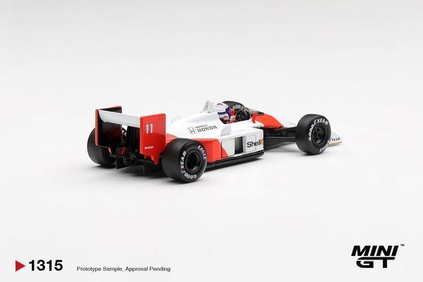 The Rear of the McLaren MP4/4 1/64 Diecast Car by Mini GT