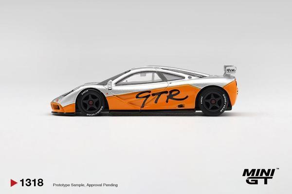 The Left-Side of the McLaren F1 GTR 1/64 Diecast Car by Mini GT