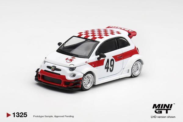 Pictrue of a Abarth 595 LB-Works x Abas Works 1/64 Diecast Car by Mini GT MGT_01325