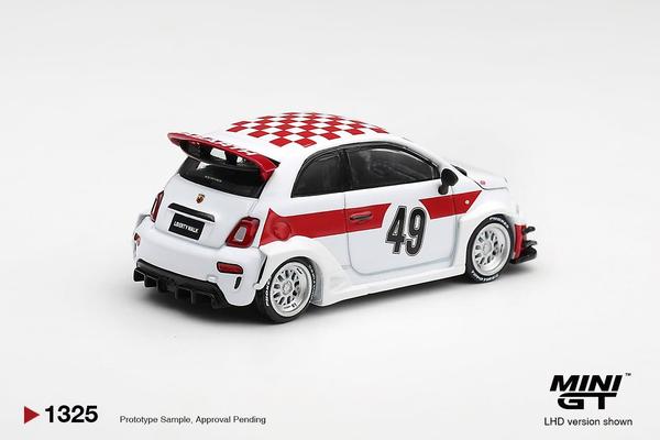 The Image-1 of the Abarth 595 LB-Works x Abas Works 1/64 Diecast Car by Mini GT