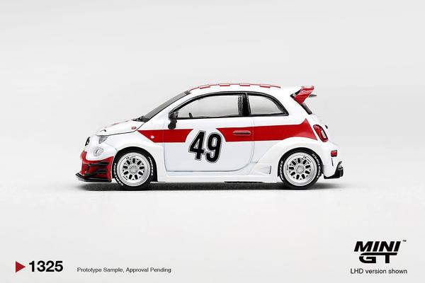 The Image-2 of the Abarth 595 LB-Works x Abas Works 1/64 Diecast Car by Mini GT