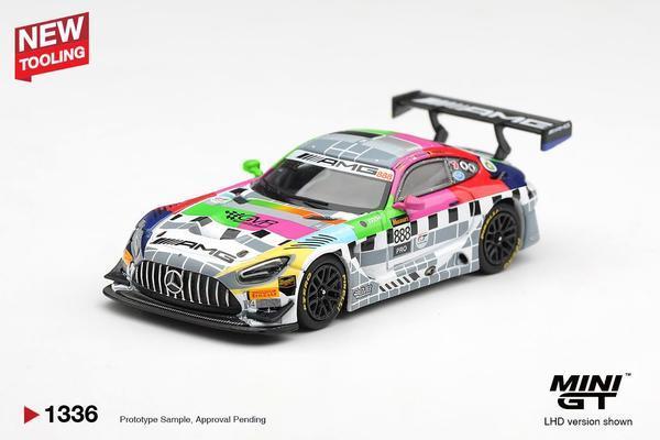 Pictrue of a Mercedes-AMG GT3 Evo 1/64 Diecast Car by Mini GT MGT_01336
