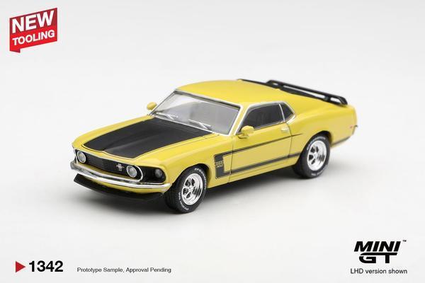 Picture of a Ford Mustang Boss 302 1969 by diecast car manufacturer Mini GT