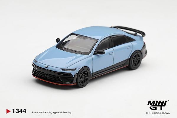 Picture of a Hyundai Ioniq 6 N by diecast car manufacturer Mini GT