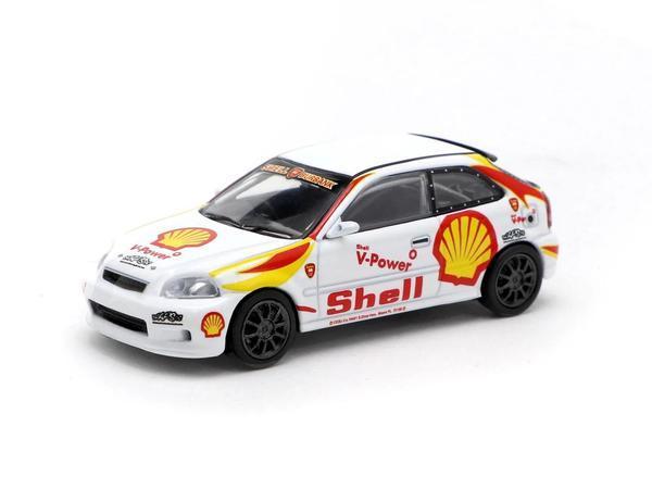 Pictrue of a Honda Civic Type R EK9 1/64 Diecast Car by Tarmac Works T64-010-SHELL
