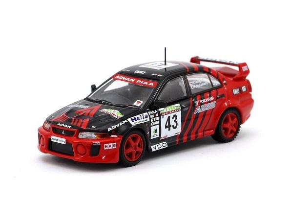 Picture of a Mitsubishi Lancer Evolution V by diecast car manufacturer Tarmac Works