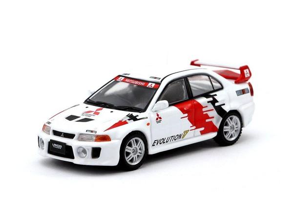 Picture of a Mitsubishi Lancer Evolution V by diecast car manufacturer Tarmac Works