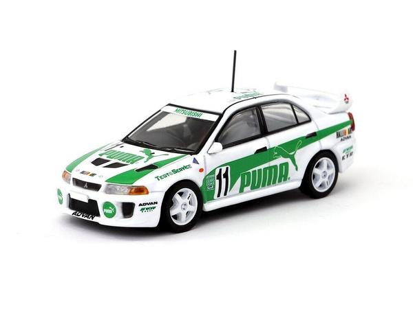 Picture of a Mitsubishi Lancer Evolution V by diecast car manufacturer Tarmac Works