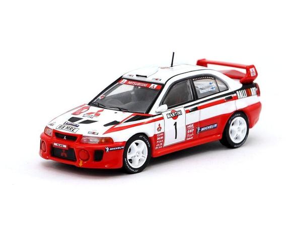 Picture of a Mitsubishi Lancer Evolution V by diecast car manufacturer Tarmac Works