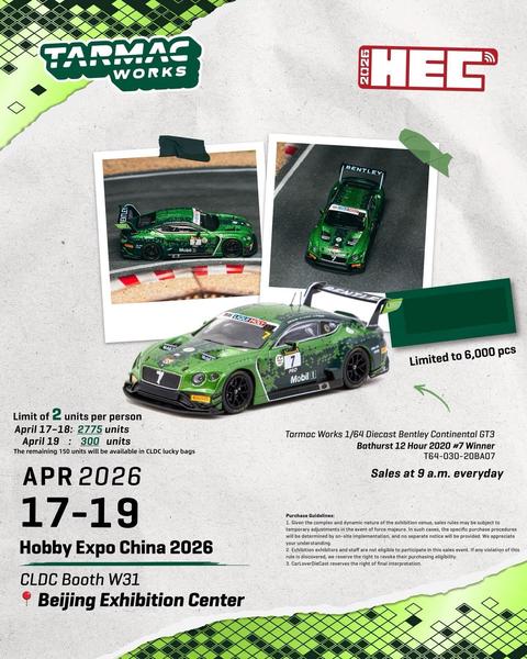 Pictrue of a Bentley Continental GT3 - IXO 1/64 Diecast Car by Tarmac Works T64-030-20BA07
