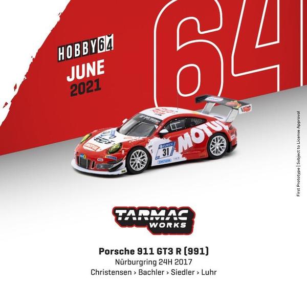 Picture of a Porsche 911 GT3 R - ixo by diecast car manufacturer Tarmac Works
