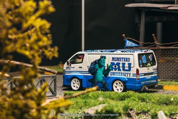 The Left-Side of the Toyota Hiace Widebody 1/64 Diecast Car by Tarmac Works