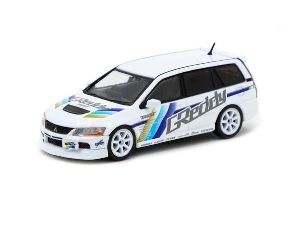 Picture of a Mitsubishi Lancer Evolution Wagon by diecast car manufacturer Tarmac Works