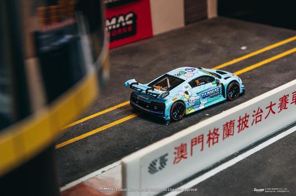 The Rear of the Audi R8 LMS GT3 Evo II 1/64 Diecast Car by Tarmac Works