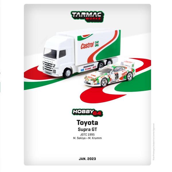 Pictrue of a Toyota Supra GT 1/64 Diecast Car by Tarmac Works T64-051-95JGTC36