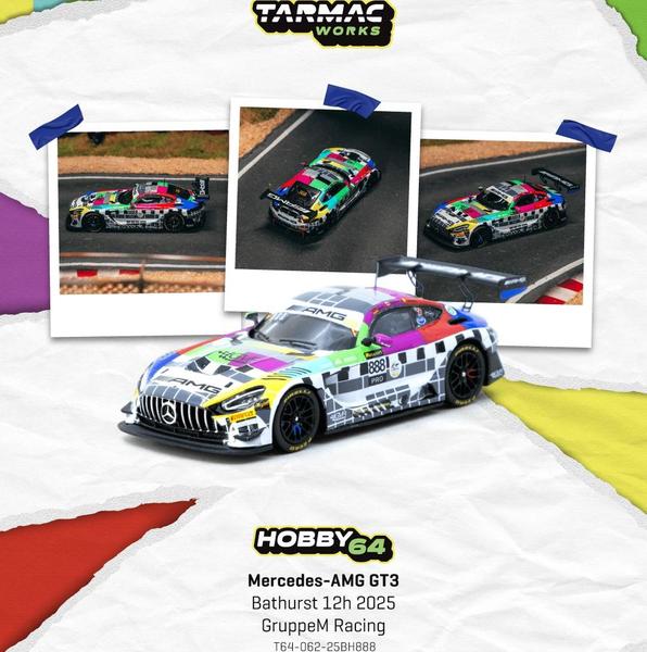 Pictrue of a Mercedes-AMG GT3 2016 1/64 Diecast Car by Tarmac Works T64-062-25BH888