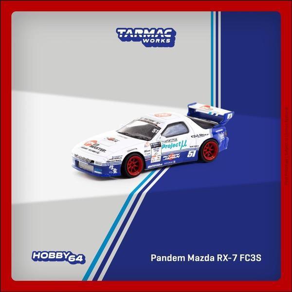 Pictrue of a Pandem Mazda RX-7 FC3S 1/64 Diecast Car by Tarmac Works T64-066-DR