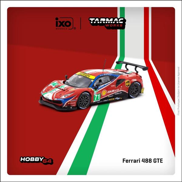 Picture of a Ferrari 488 GTE - ixo by diecast car manufacturer Tarmac Works