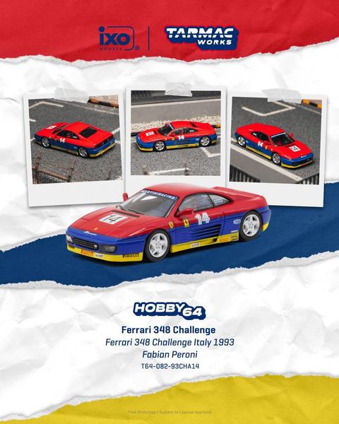 Pictrue of a Ferrari 348 Challenge - IXO 1/64 Diecast Car by Tarmac Works T64-082-93CHA14