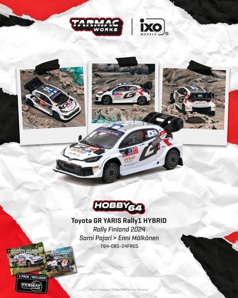 Pictrue of a Toyota GR Yaris Rally1 Hybrid 1/64 Diecast Car by Tarmac Works T64-085-24FR05