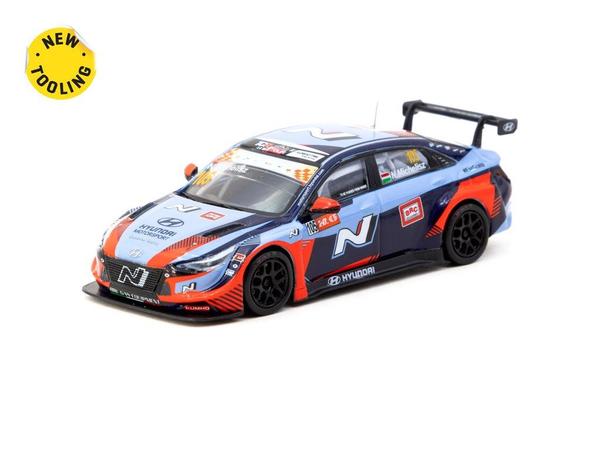 Pictrue of a Hyundai Elantra N TCR 1/64 Diecast Car by Tarmac Works T64-086-23MGP105