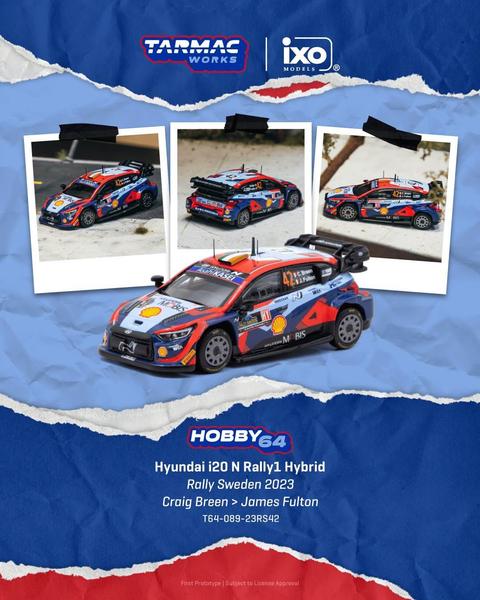 Pictrue of a Hyundai i20 N Rally1 Hybrid 1/64 Diecast Car by Tarmac Works T64-089-23RS42