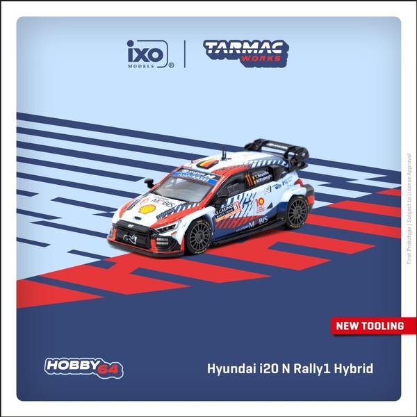 Pictrue of a Hyundai i20 N Rally1 Hybrid 1/64 Diecast Car by Tarmac Works T64-089-24MCR11