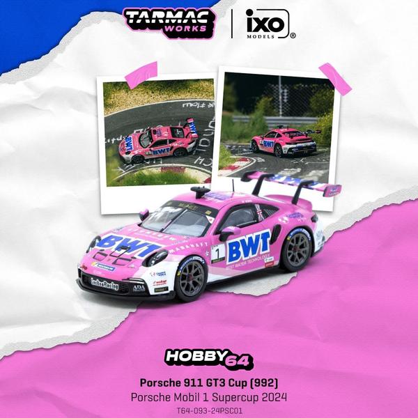 Pictrue of a Porsche 911 GT3 Cup (992) - ixo 1/64 Diecast Car by Tarmac Works T64-093-24PSC01