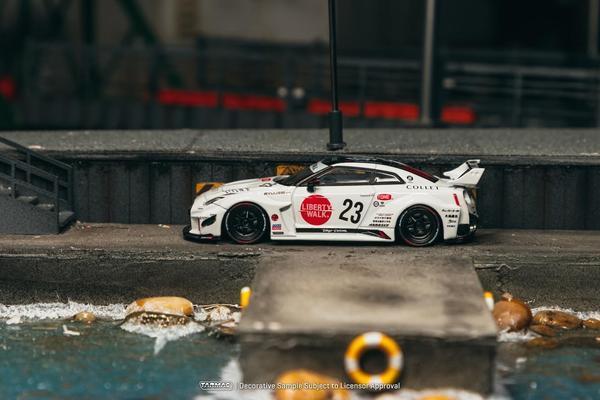 The Left-Side of the LB-Silhouette Works GT Nissan 35GT-RR 1/64 Diecast Car by Tarmac Works