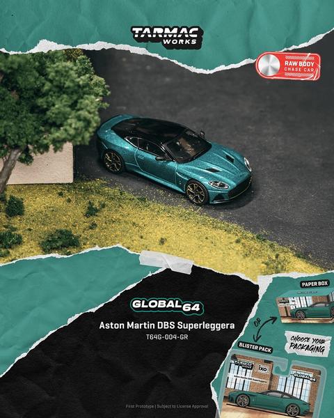 Pictrue of a Aston Martin DBS Superleggera 1/64 Diecast Car by Tarmac Works T64G-004-GR