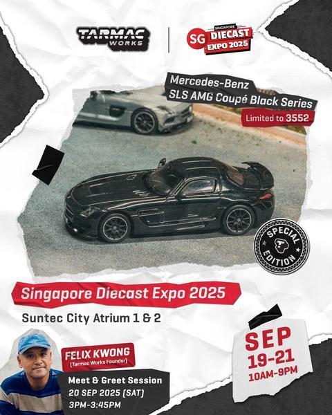 Picture of a Mercedes-Benz SLS AMG Black Series by diecast car manufacturer Tarmac Works