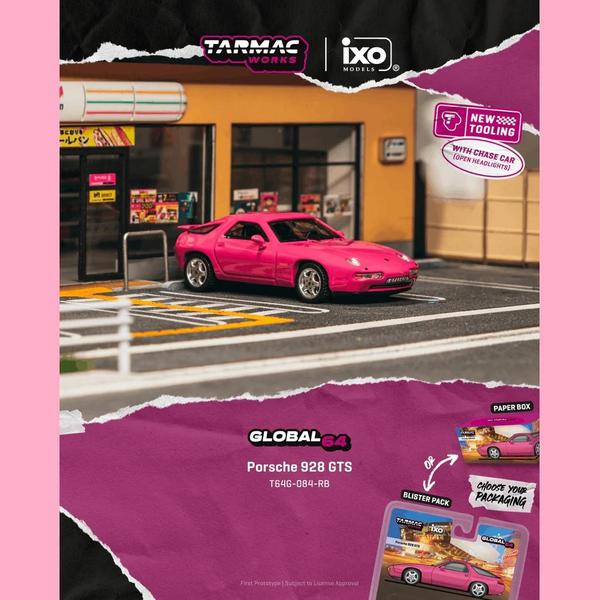 Pictrue of a Porsche 928 GTS - ixo 1/64 Diecast Car by Tarmac Works T64G-084-RB