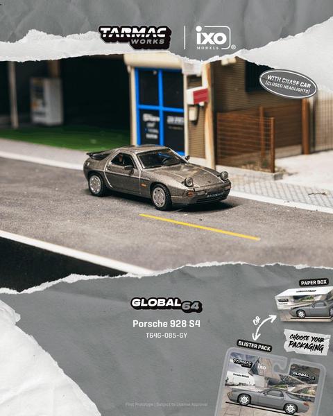 Pictrue of a Porsche 928 S4 - IXO 1/64 Diecast Car by Tarmac Works T64G-085-GY