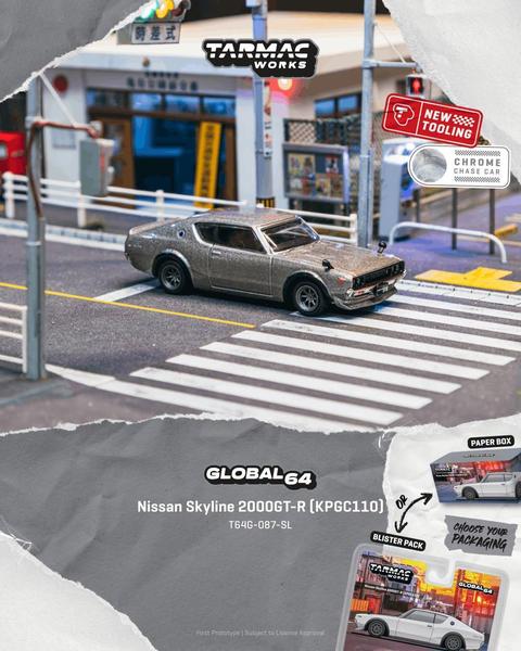 Pictrue of a Nissan Skyline 2000 GT-R (KPGC10) 1/64 Diecast Car by Tarmac Works T64G-087-SL