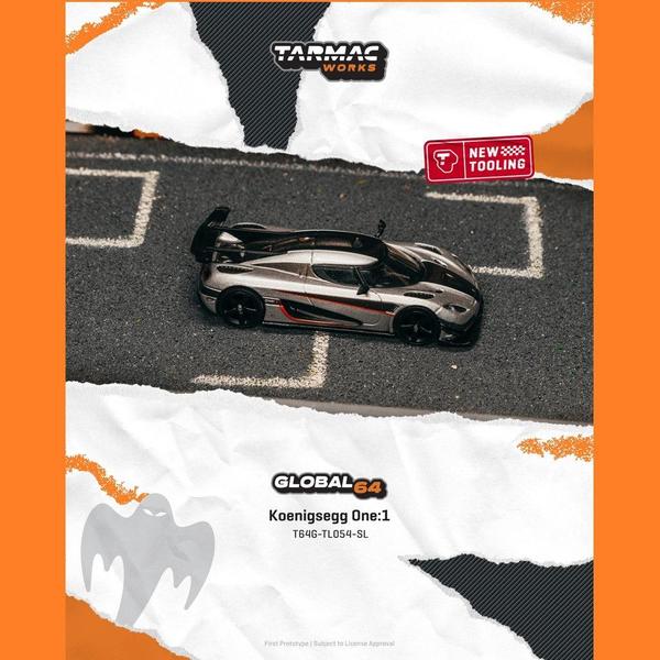 Pictrue of a Koenigsegg One:1 1/64 Diecast Car by Tarmac Works T64G-TL054-SL