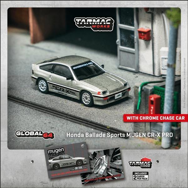 Pictrue of a Honda Ballade Sports Mugen CR-X PRO 1/64 Diecast Car by Tarmac Works T64G-TL058-SL