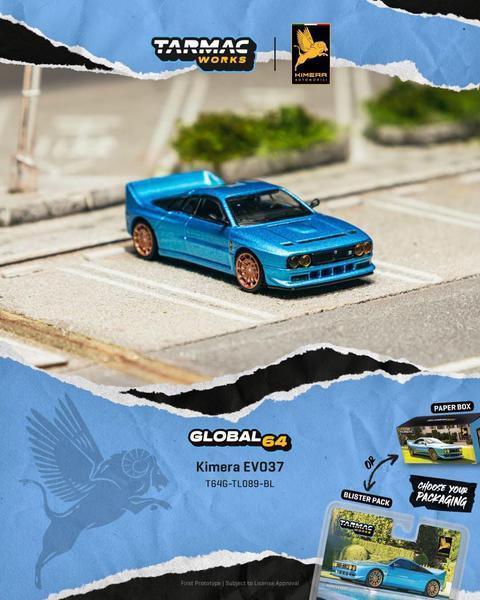 Pictrue of a Kimera EVO37 1/64 Diecast Car by Tarmac Works T64G-TL089-BL