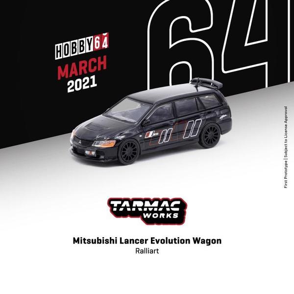 Picture of a Mitsubishi Lancer Evolution Wagon by diecast car manufacturer Tarmac Works