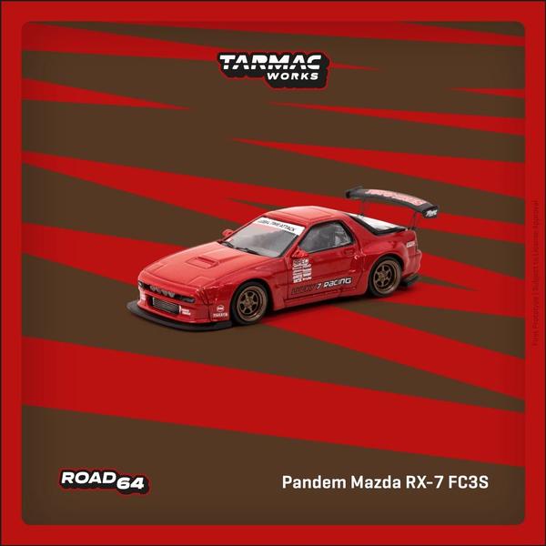 Pictrue of a Pandem Mazda RX-7 FC3S 1/64 Diecast Car by Tarmac Works T64R-066-RE