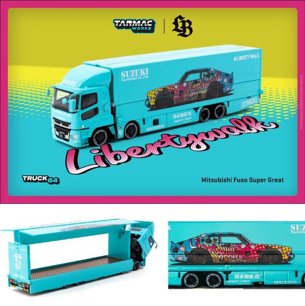 Picture of a Mitsubishi Fuso Super Great LBWK by diecast car manufacturer Tarmac Works