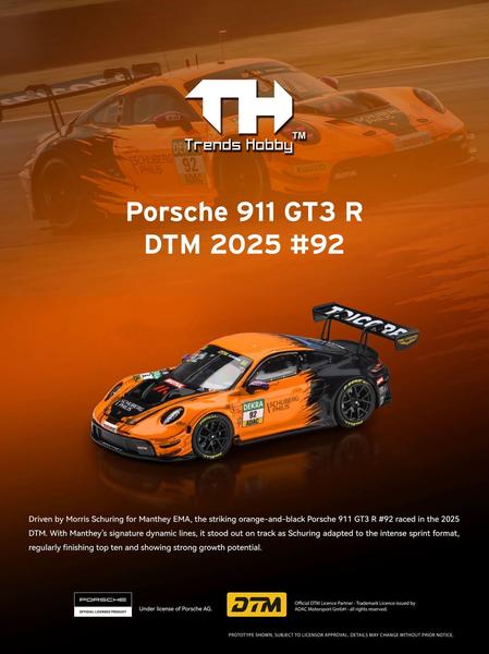 The Auto of the Porsche 911 GT3 R 1/64 Diecast Car by Trends Hobby