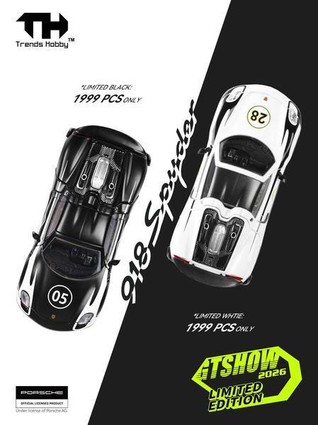 Pictrue of a Porsche 918 Spyder 1/64 Diecast Car by Trends Hobby TH-116-241086(F)