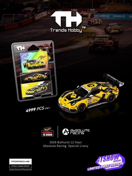 Pictrue of a Porsche 911 GT3 R 1/64 Diecast Car by Trends Hobby TH-117-241084(G)