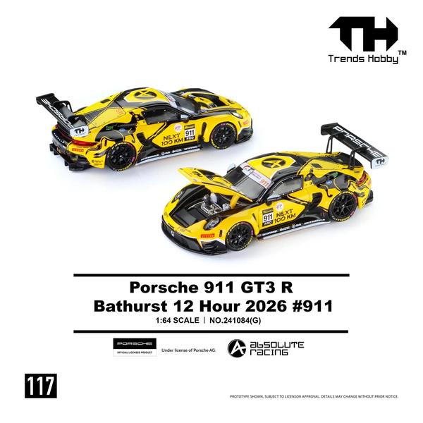 The Image-2 of the Porsche 911 GT3 R 1/64 Diecast Car by Trends Hobby