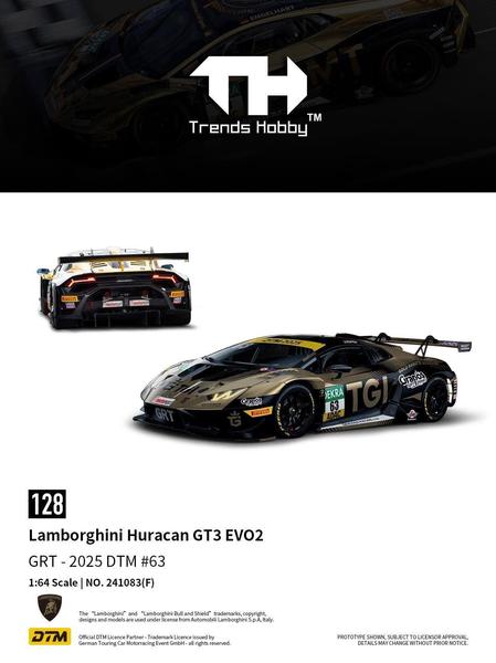Pictrue of a Lamborghini Huracan GT3 EVO2 1/64 Diecast Car by Trends Hobby TH-127-241083(F)