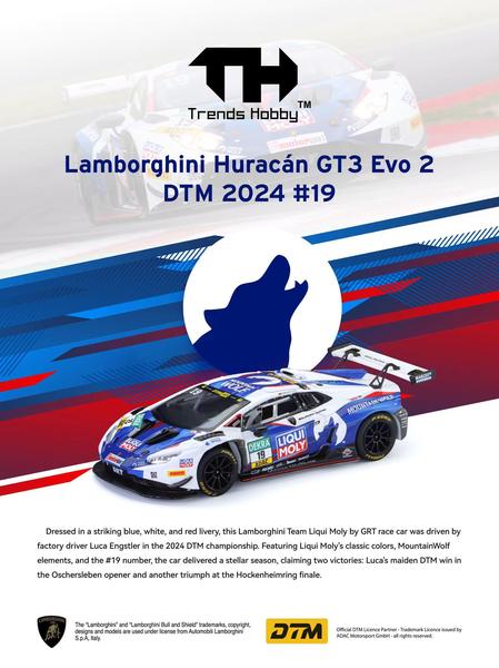 The Auto of the Lamborghini Huracan GT3 EVO2 1/64 Diecast Car by Trends Hobby