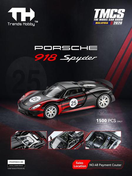 Pictrue of a Porsche 918 Spyder 1/64 Diecast Car by Trends Hobby TH-142-241086(D)